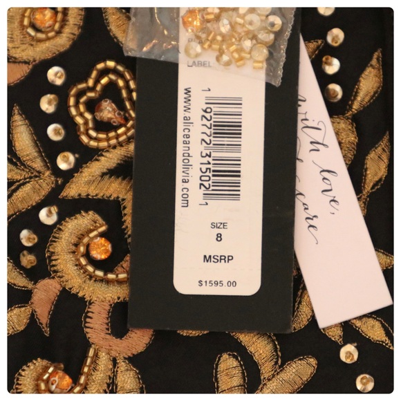 ALICE + OLIVIA Kristian Embellished Embroidered Dress - Picture 11 of 16